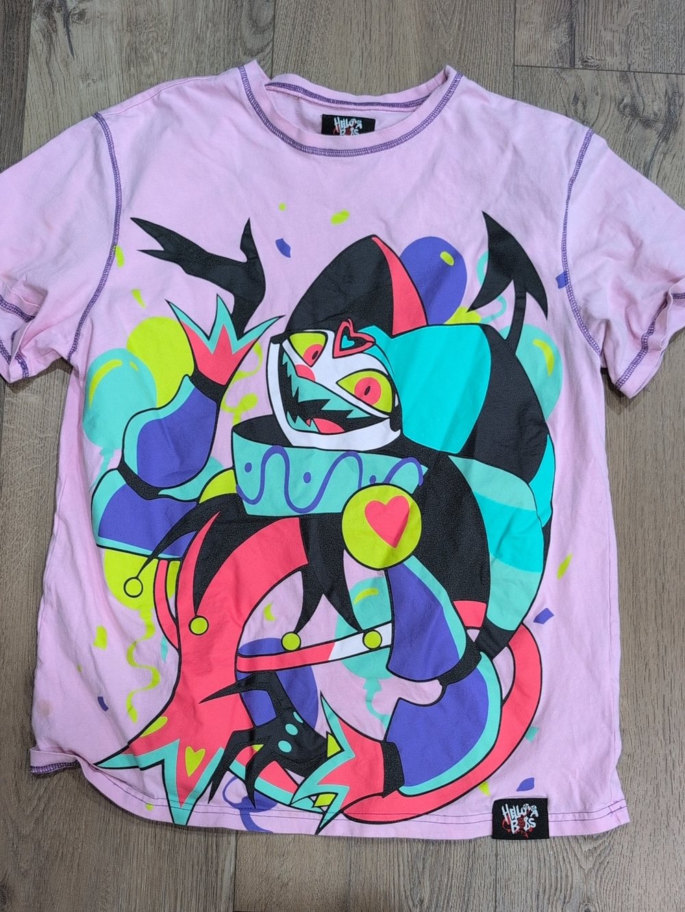 Pink Helluva Bob's Colorblock Graphic Tee